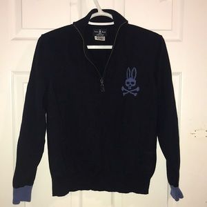 Psycho Bunny Zip-Up Turtleneck Sweater